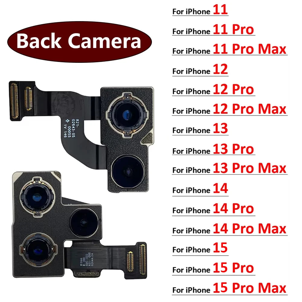 New Rear Big Back Camera Flex Cable For iPhone 11 12 13 14 15 Pro Max Plus Mini Main Camera Replacement Parts iPhone phone repair parts