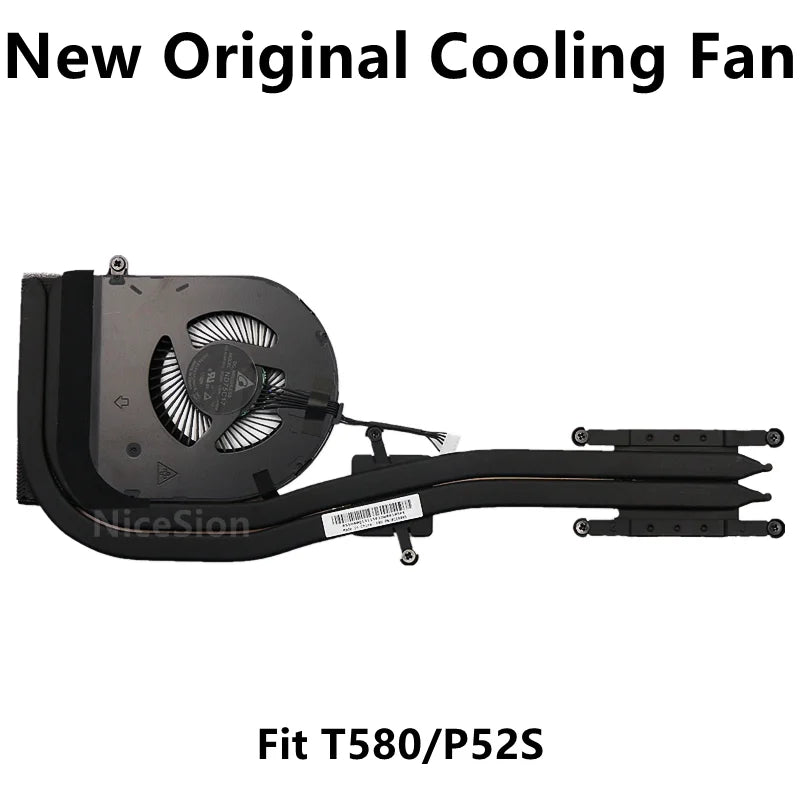 New Original For Laptop Lenovo Thinkpad T580 P52S CPU Cooling Fan Heatsink Radiator 01ER495 01ER496 Lenovo laptop repair parts