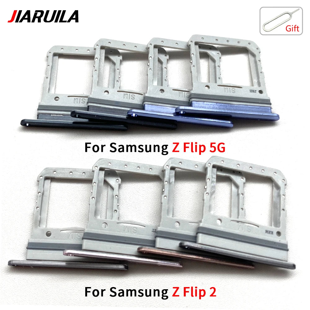 New For Samsung Z Flip 2 3 4 5 6 5G F711 F721 F731 F741 SIM Card Slot SD Card Tray Holder Adapter Samsung phone repair parts