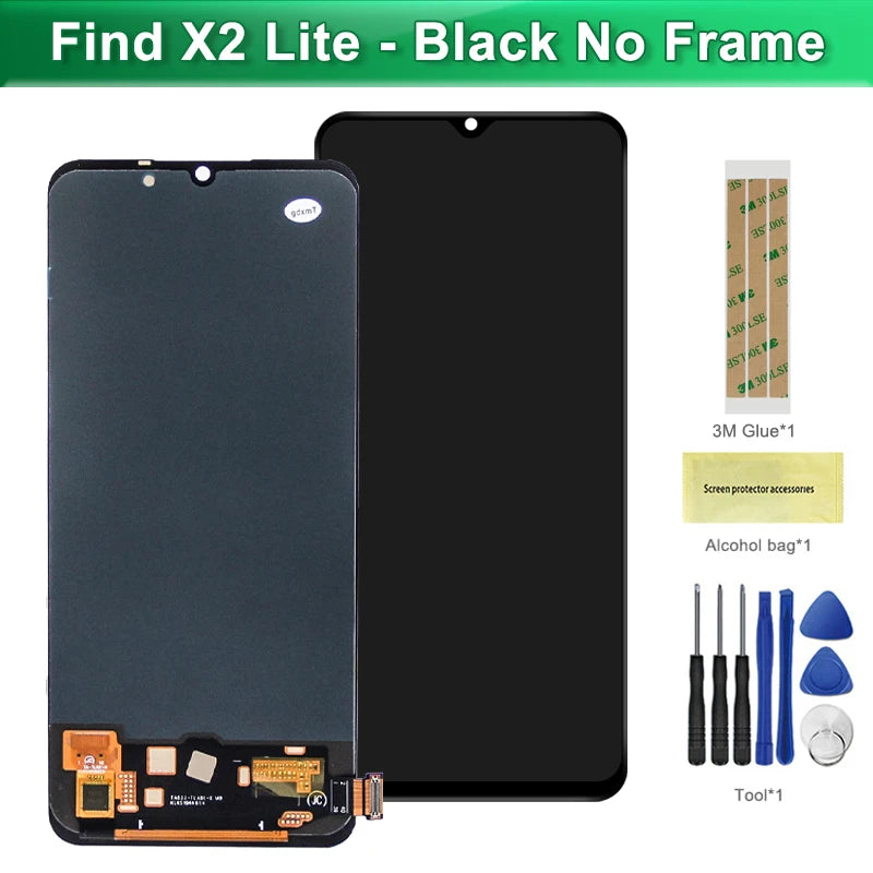 For OPPO Find X2 Lite LCD Display Screen CPH2005 Find X2 Lite Touch Digitizer Assembly Replacement Parts 100% Tested OPPO phone repair parts