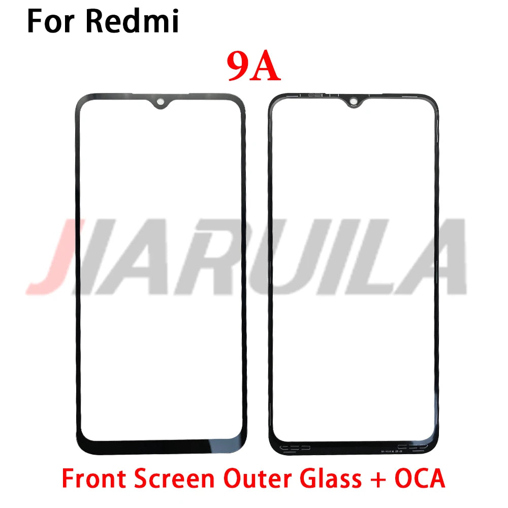 New Front Screen Outer Glass With OCA For Xiaomi Redmi 8 8A 9 9A 9C 9T 10 10A 10C 12 12C 13C 14C A1 A2 A3 Repair Parts  Xiaomi  Xiao mi phone repair parts