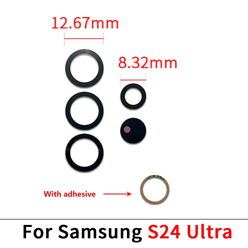 10Pcs, Back Rear Camera Glass Lens For Samsung S20 S21 S22 S23 S24 Plus Ultra FE 5G With Adhesive Samsung phone repair parts