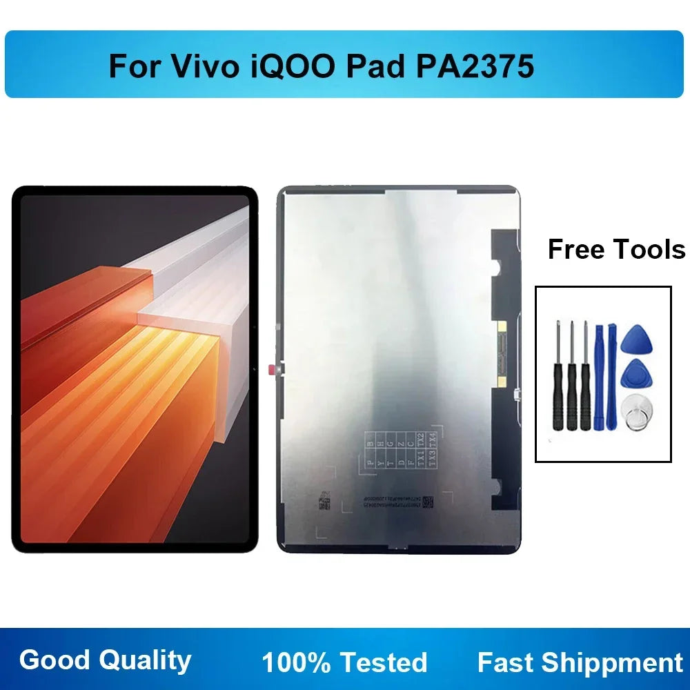 12.1" For Vivo iQOO Pad PA2375 LCD Display Touch Screen Digitizer Assembly Replacement Tools Tablet repair parts