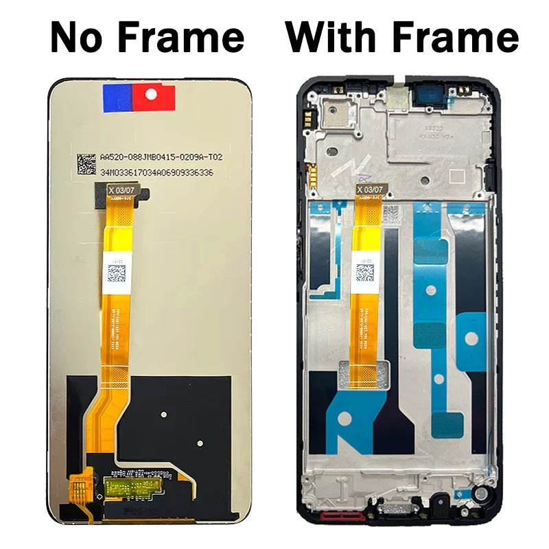 100% Tested" IPS 90Hz For OPPO Realme C75 LCD Display Screen Touch Panel Digitizer RMX3941 RMX3943 Display Screen With Frame Realme phone repair parts  Oppo phone repair parts