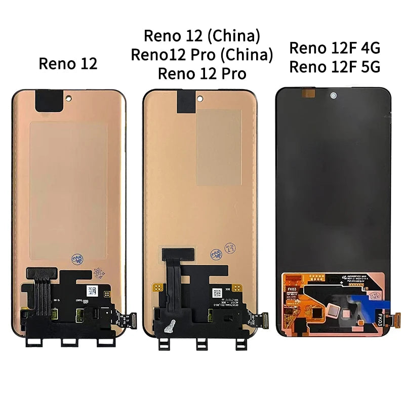 AMOLED For Oppo Reno12 (China) LCD Reno12 F LCD Display+Touch Screen For Oppo Reno 12 Pro (China) Replacement Oppo phone repair parts Realme phone repair parts