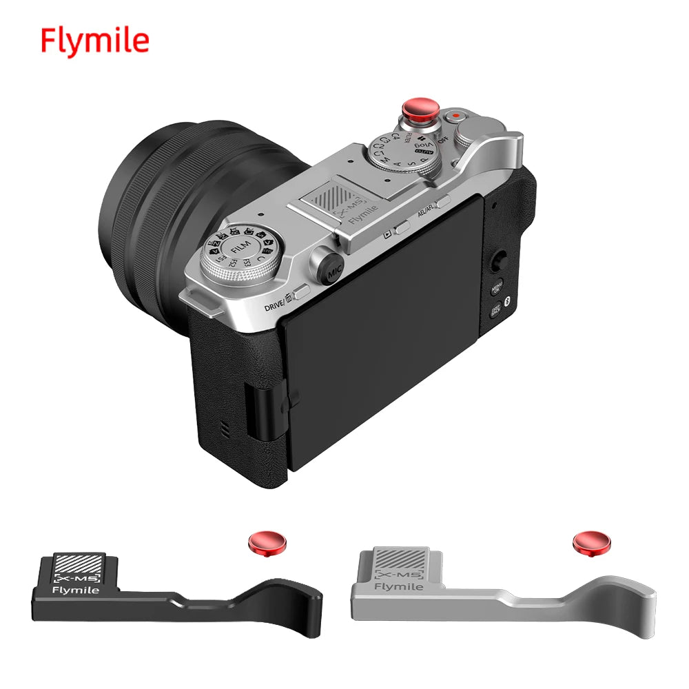 Flymile X-M5 Thumb Grip Aluminum Alloy Metal Thumb Up Grip for FUJIFILM X-M5 Camera with Hot Shoe Thumb Rest Support Holder Digital camera repair parts