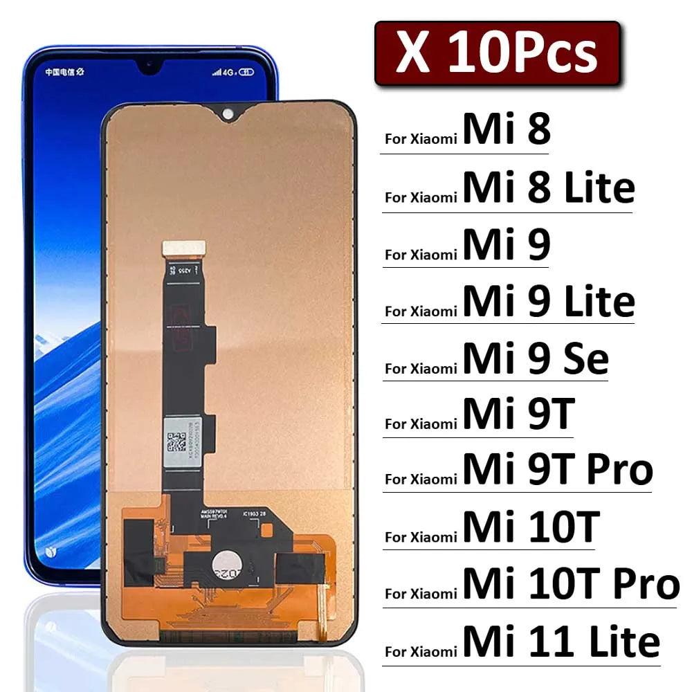 10Pcs, LCD Display Screen For Xiaomi Mi 8 9 9T 10T 11 Lite SE 5G LCD Display Touch Screen Digitizer Screen Repairing Parts  Xiaomi  Xiao mi phone repair parts