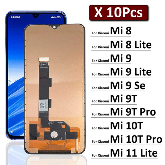 10Pcs, LCD Display Screen For Xiaomi Mi 8 9 9T 10T 11 Lite SE 5G LCD Display Touch Screen Digitizer Screen Repairing Parts  Xiaomi  Xiao mi phone repair parts