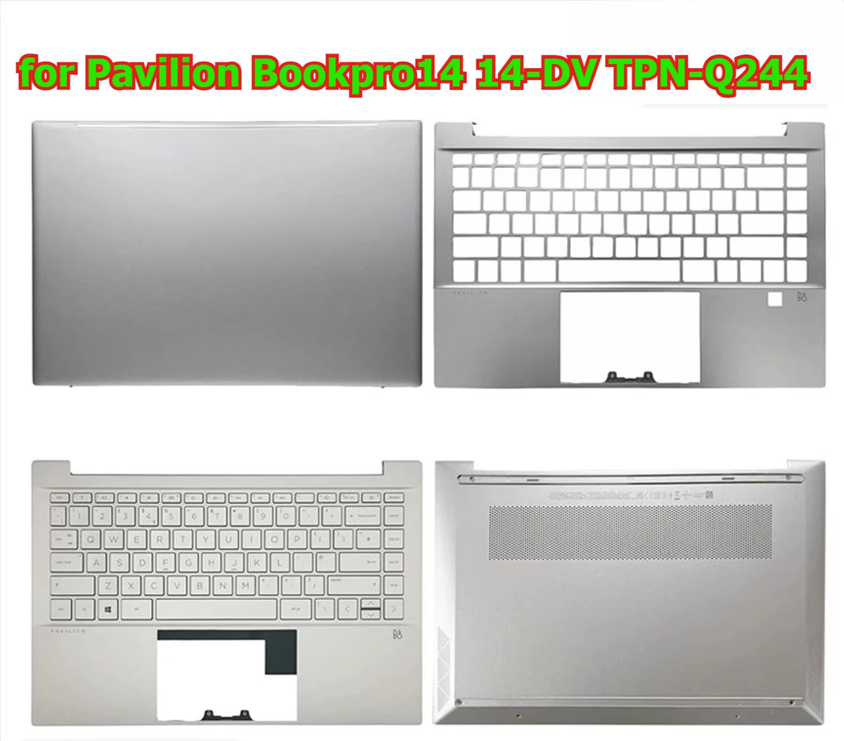 Cover case for HP Pavilion Book pro 14 14-DV TPN-Q244 lcd back housing upper topcase palrmrest keyboard bottom hinge toouchpad shell HP laptop repair parts