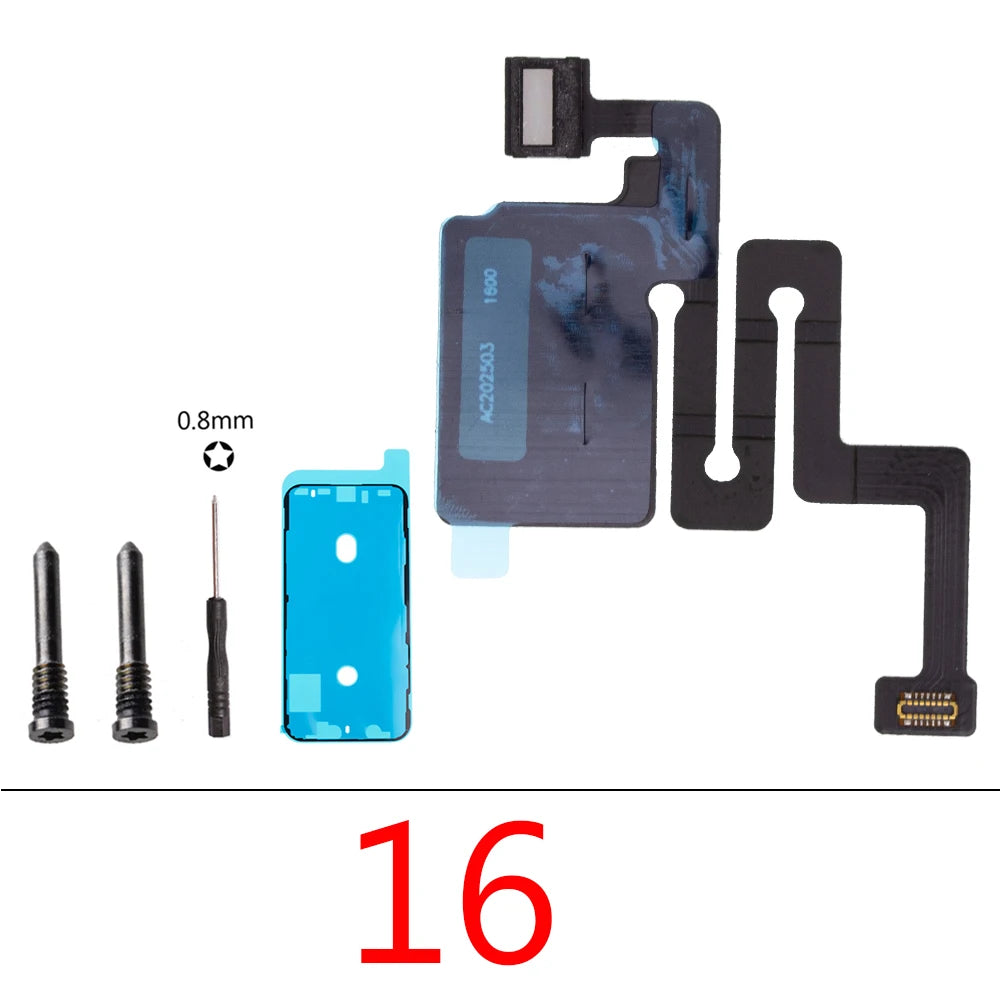 Earpiece Light Sensor Proximity Flex Cable for iPhone 16 Plus 15 ProMax No Speaker Sensor Ribbon iPhone phone repair parts