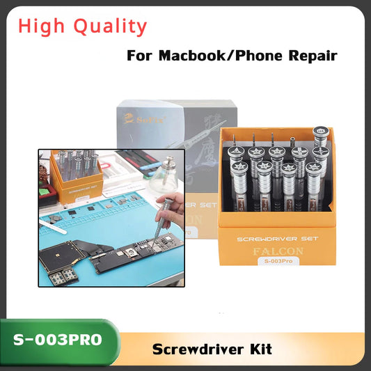 S-003PRO Screwdriver Kit for Macbook All Android Phones Screw Removal Installation for Microsoft Tablets Full Range Repair Tool Professional Repair Tools