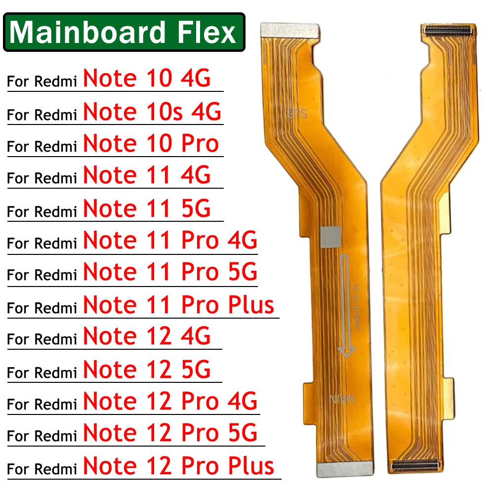 New For Xiaomi Redmi Note 8 9 9s 10 10s 11 11s 12 Pro Plus 4G 5G Main Board Motherboard Connector Board Flex Cable  Xiaomi  Xiao mi phone repair parts