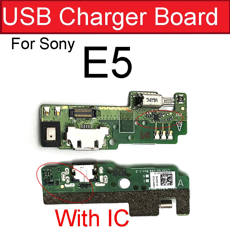 USB Charger Jack Board For Sony Xperia E5 F3311 F3313 Charging Port Vibrator Motor Microphone Flex Cable Board Repair Parts Sony phone repair parts