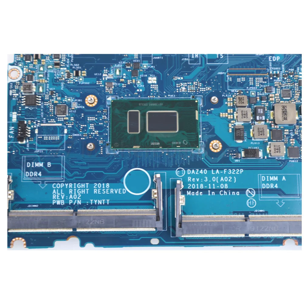 Laptop Motherboard For Dell Latitude 7490 E7490 LA-F322P With CPU I3-8130U I5-7300U I5-8350U I7-8650U 0R462V 0NFCCJ 0PP44F DAZ40 DELL  laptop repair parts