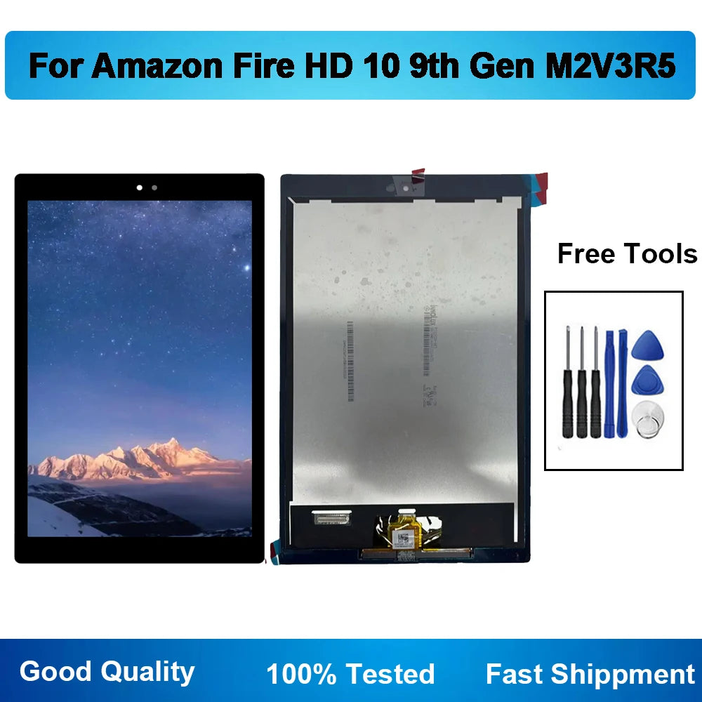 For Amazon Fire HD10 2019 HD 10 9th Gen M2V3R5 LCD Display Touch Screen Digitizer Assembly Tablet repair parts