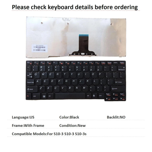 New US Language  Keyboard For Lenovo S10-3 S10-3 S10-3s Notebook PC Replacement Keyboard Lenovo laptop repair parts