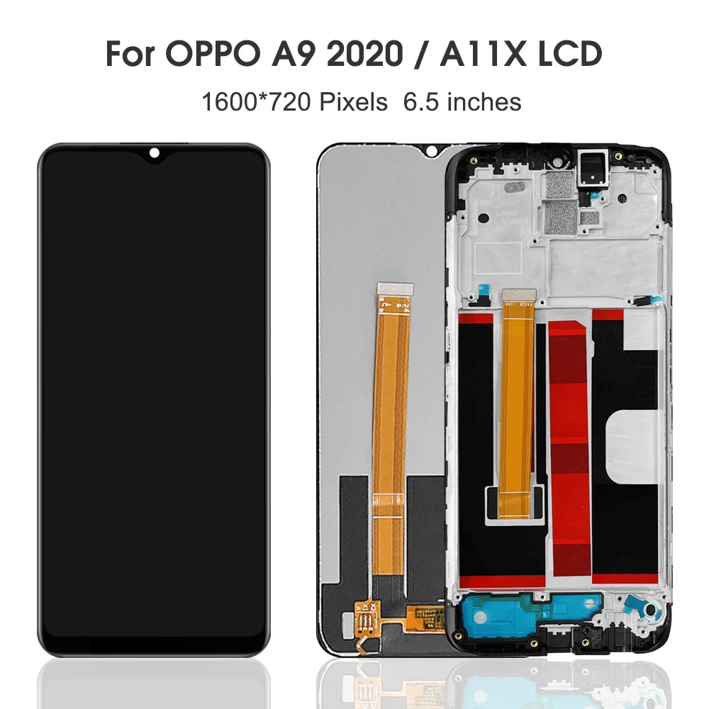 Screen for Oppo A9 2020 CPH1937 CPH1939 CPH1941 Lcd Display Digital Touch Screen with Frame for Oppo A11x Screen Replacement OPPO phone repair parts