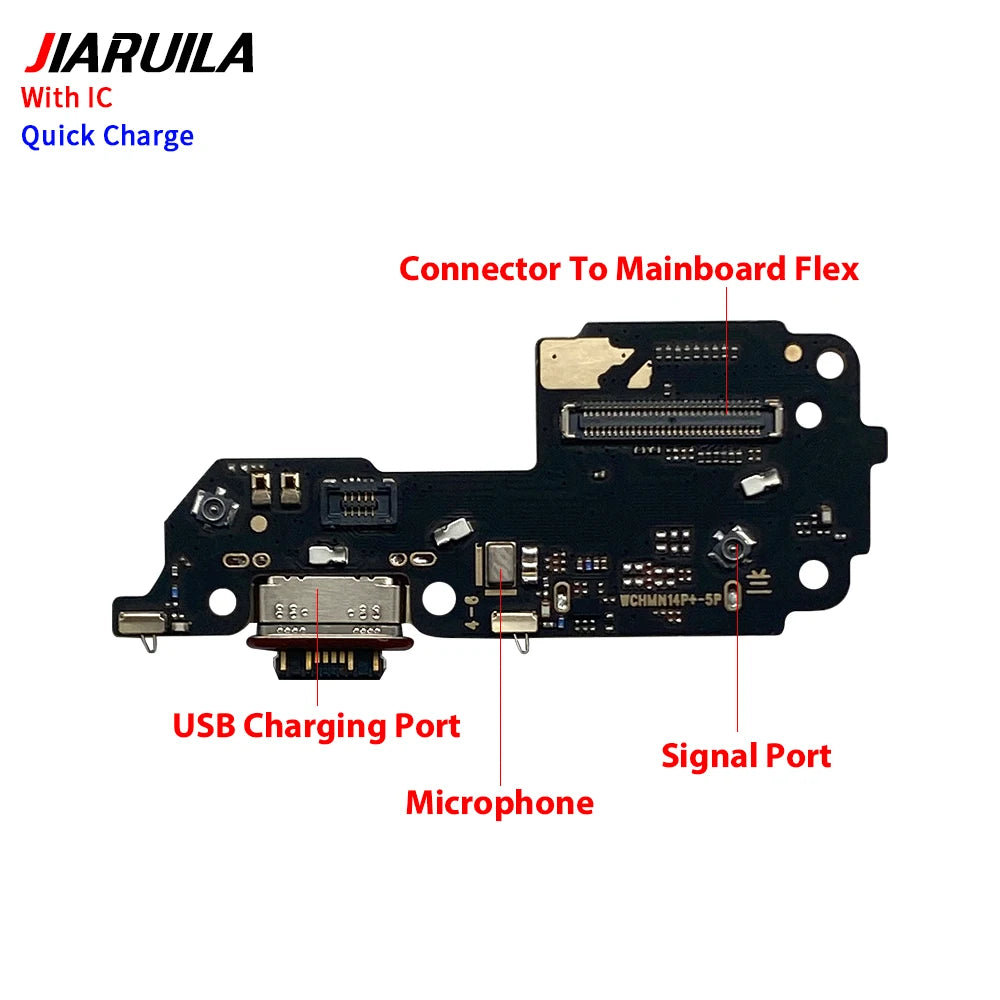 10Pcs Dock Connector Micro USB Charger Charging Port Main Flex Cable Microphone Board For XIaomi Redmi Note 14 Pro Plus 4G 5G  Xiaomi  Xiao mi phone repair parts