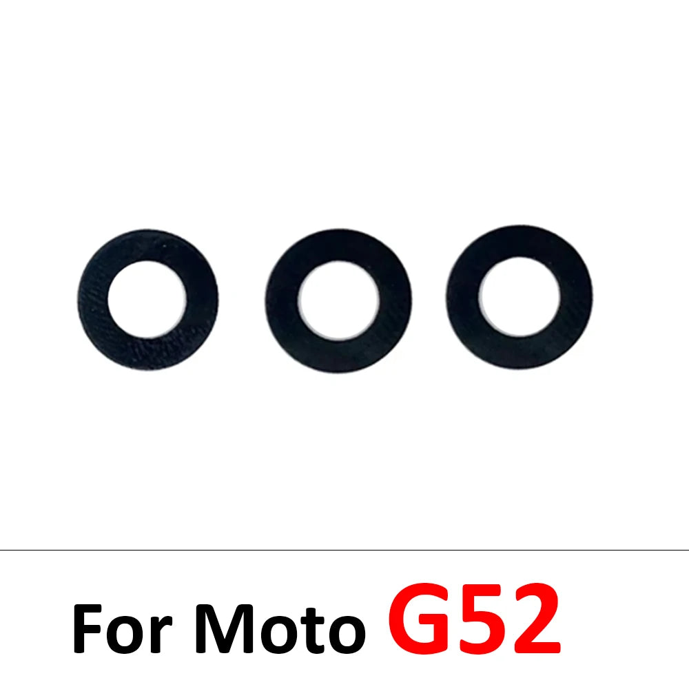 100Pcs, Back Rear Camera Glass Lens With Adhesive For Moto G22 G32 G42 G52 G62 G13 G23 G53 G73 G14 G24 G34 G54 G84 G04 G82 5G Motorola phone repair parts