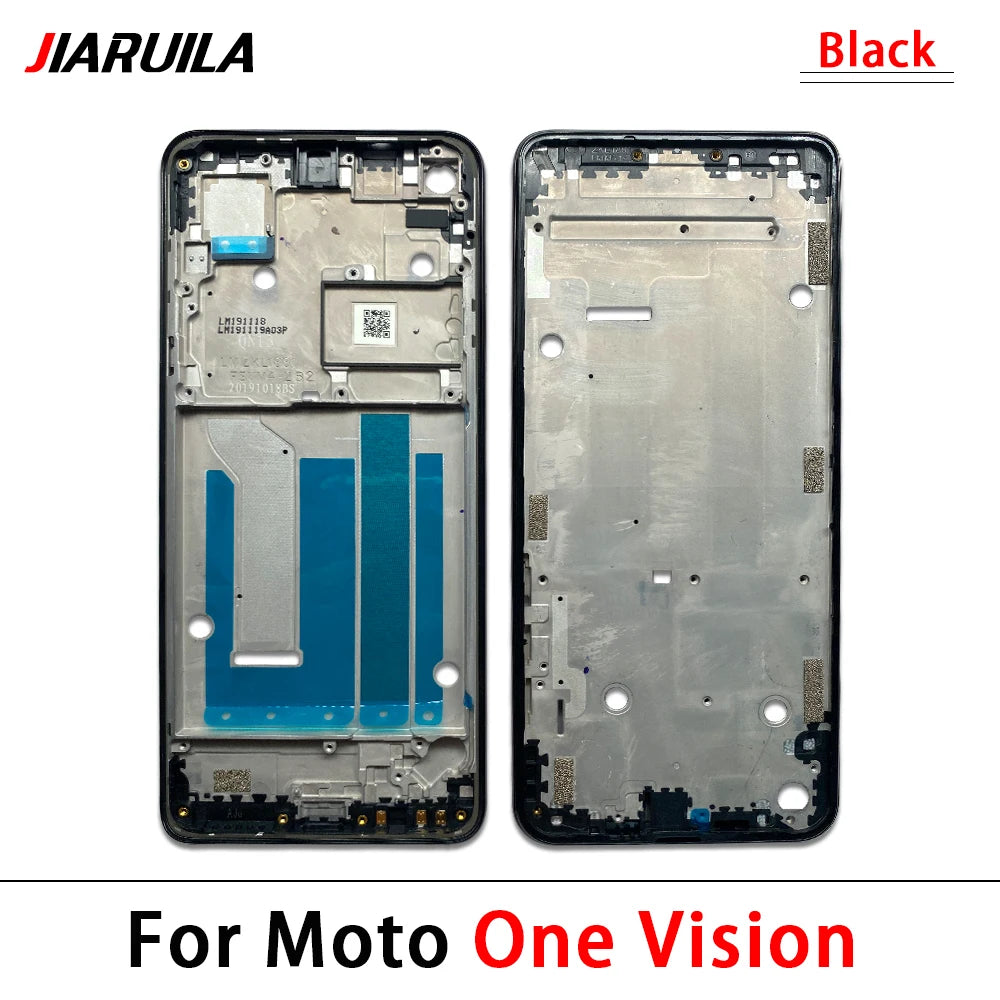 New For Motorola Moto One Action Visoin Fusion Plus Hyper Macro Front Housing LCD Display Bezel Middle Frame Motorola phone repair parts