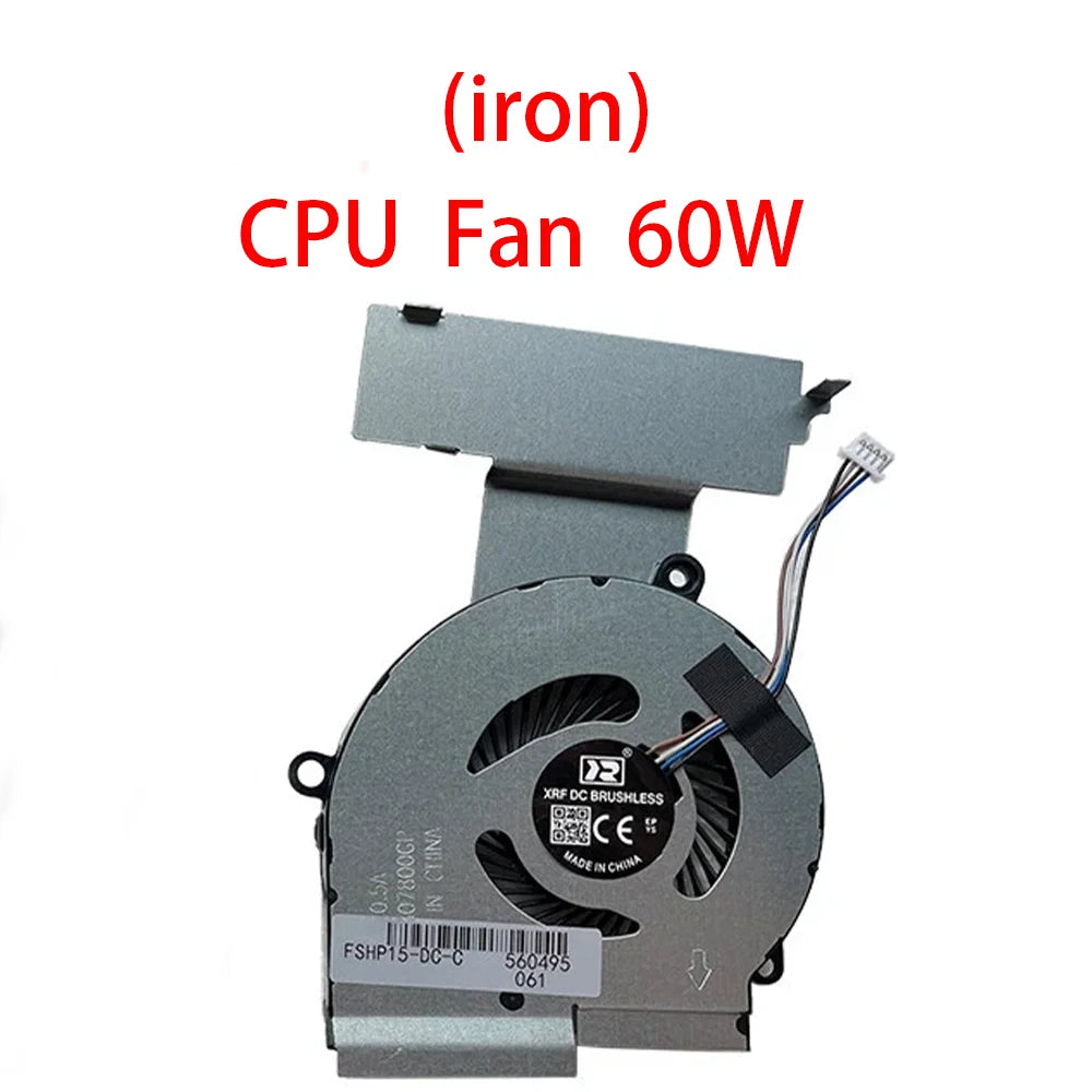 Original CPU GPU Cooling Fan For HP Omen 4 Pro 15-DC TPN-Q211 15-DC0011NR 15-DC0025CA 60W HP laptop repair parts