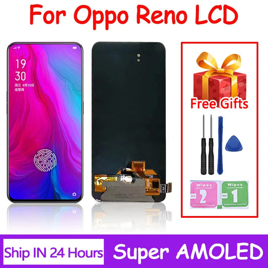 6.4" TFT/OLED For Oppo Reno LCD Display Screen Touch Panel Digitizer Assembly PCAT00 PCAM00 CPH1917 Screen Replacement Oppo phone repair parts Realme phone repair parts