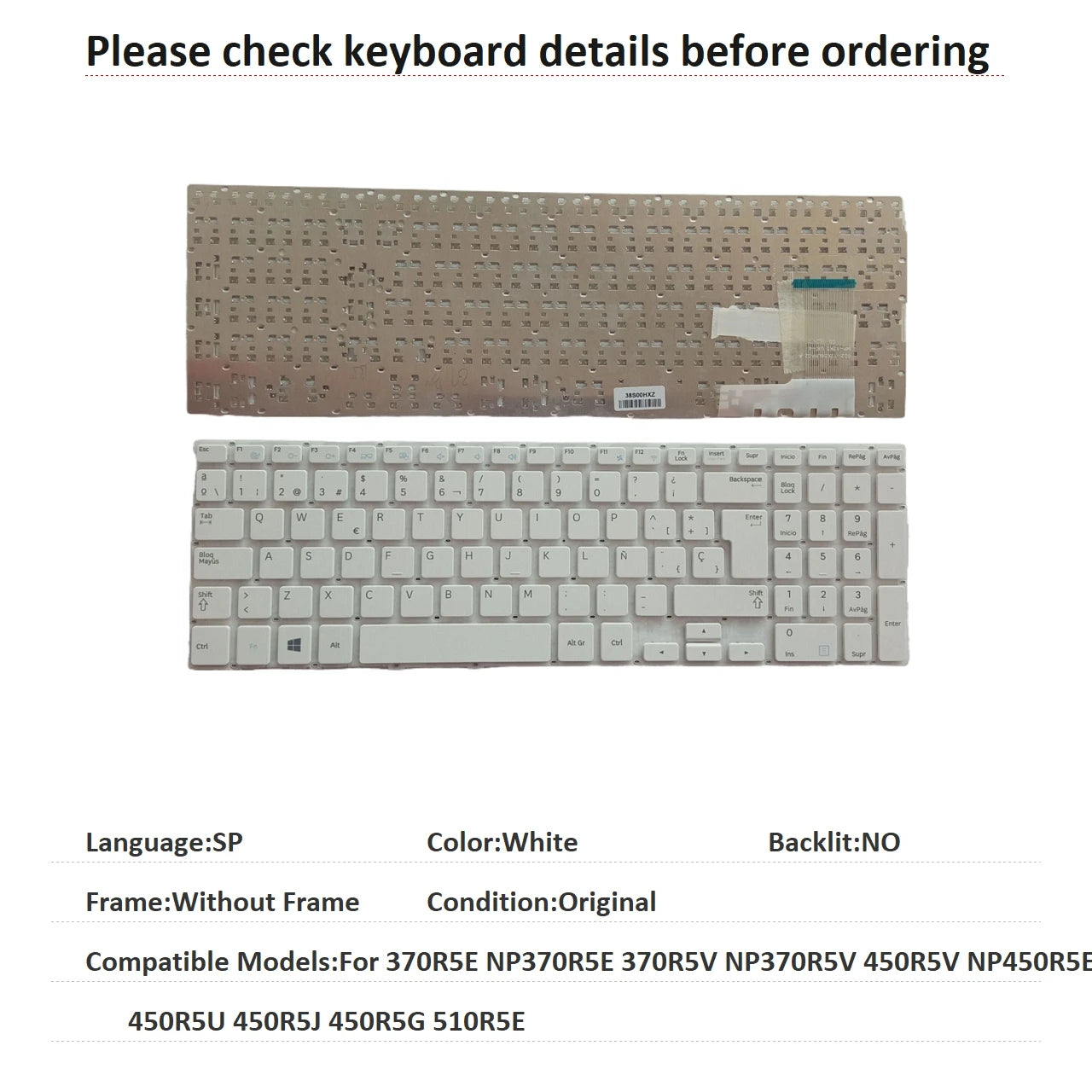New Russian Spanish Latin Keyboard For Samsung 370R5E NP370R5E 370R5V NP370R5V 450R5V NP450R5E 450R5U 450R5J 450R5G 510R5E SAMSUNG laptop repair parts