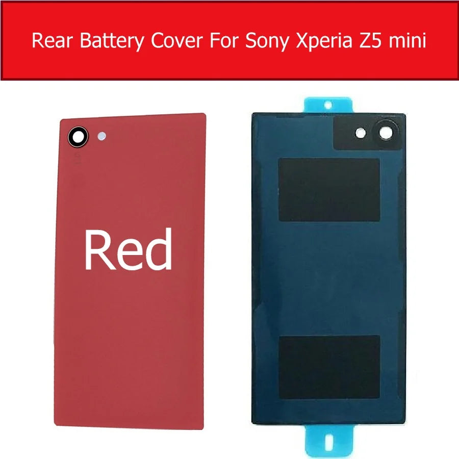 Rear Battery Door Housing Glass Cover for Sony Xperia Z5 Compact/Z5 mini /J5 Compact E5823 E5803 back Glass Cover case + 1x Film Sony phone repair parts