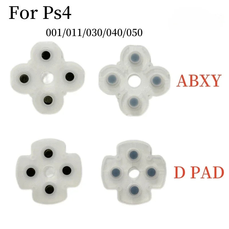 50PCS for Playstation 4 PS4 Game Controller JDM-050-055 030 040 001 011 Keypad Button ABXY D Pad Silicone Conductive Rubber Set  Game console repair parts