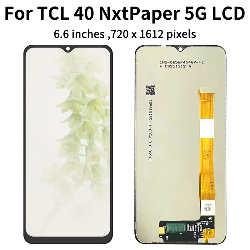 IPS LCD For TCL 40 NxtPaper 4G T612B LCD Display Touch Screen Digitizer Assembly For TCL 40 NxtPaper 5G Display Replacement TCL phone repair parts