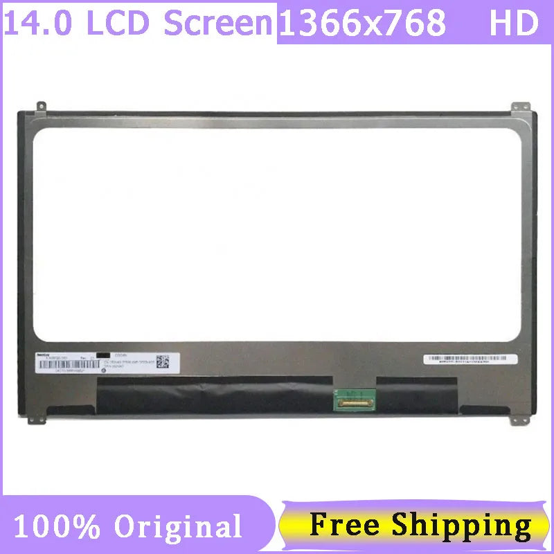14 Inch LCD 30 Pin Laptop Screen NT140WHM N42 N140BGE E53 LP140WHU-TPN1 For Dell Latitude 7480 7490 7468 E7480 1366X768 HD  Dell laptop repair parts