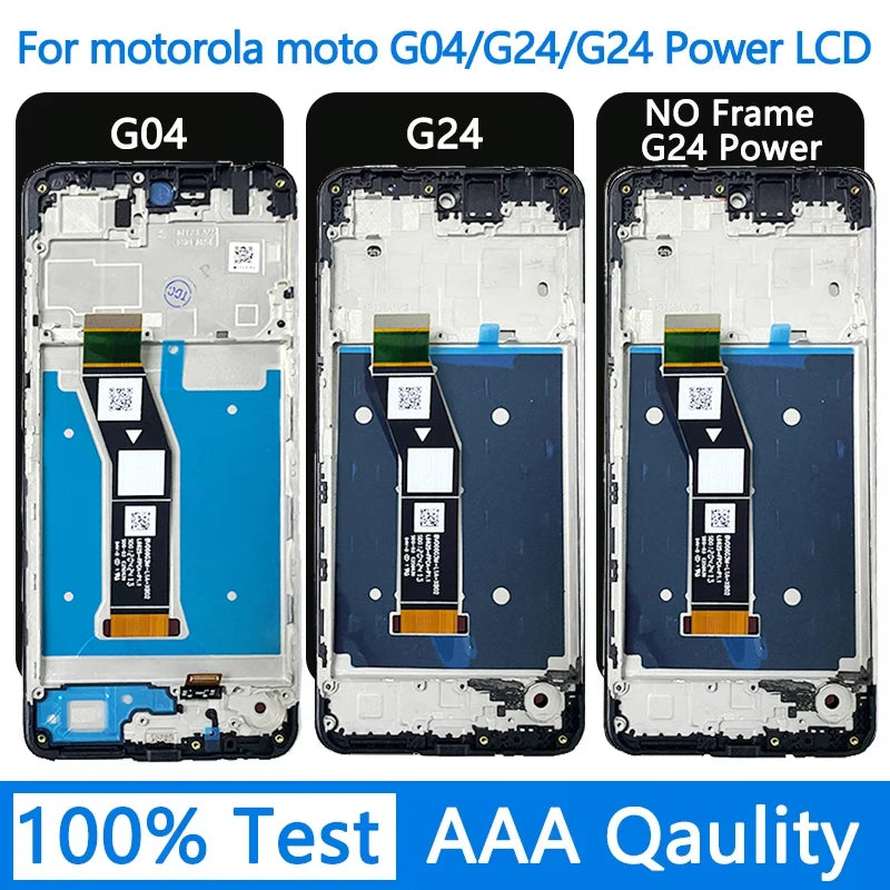 6.56“AAA+ For Motorola Moto G04 LCD XT2421-2 Display Touch Panel Digitizer For Moto G24 XT2423-2 LCD For G24 Power Display Motorola phone repair parts