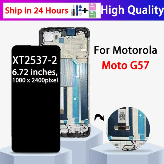 6.72'' High Quality For Motorola Moto G57 LCD XT2537-2 Display Touch Panel Digitizer Assembly For Moto G57 LCD Replacement Motorola phone repair parts