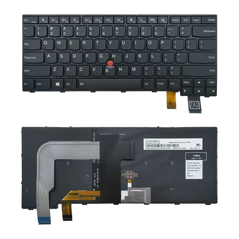 Upper case keyboard for Lenovo S2 T460s T470p T480 E431 E440 E450 T495 T490S keyboard keycap Lenovo laptop repair parts