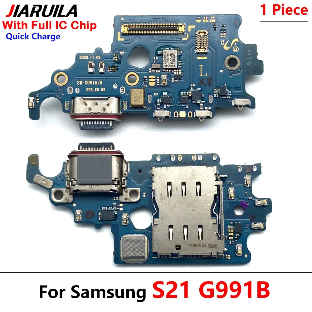 Dock Connector USB Charger Charging Board Port Microphone Flex Cable Board For Samsung S20 S21 Plus Ultra Fe 4G 5G G981B G986B Samsung phone repair parts