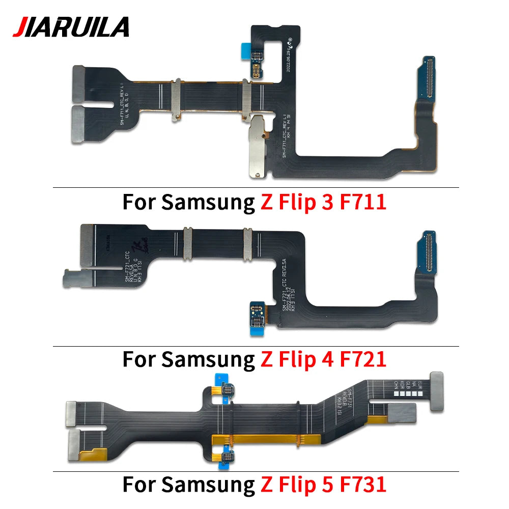 New Spin Axis Flex For Samsung Z Flip 1 2 3 4 5 F700 F707B F711 F721 F731 5G MainBoard Connector LCD Display USB Flex Cable Samsung phone repair parts