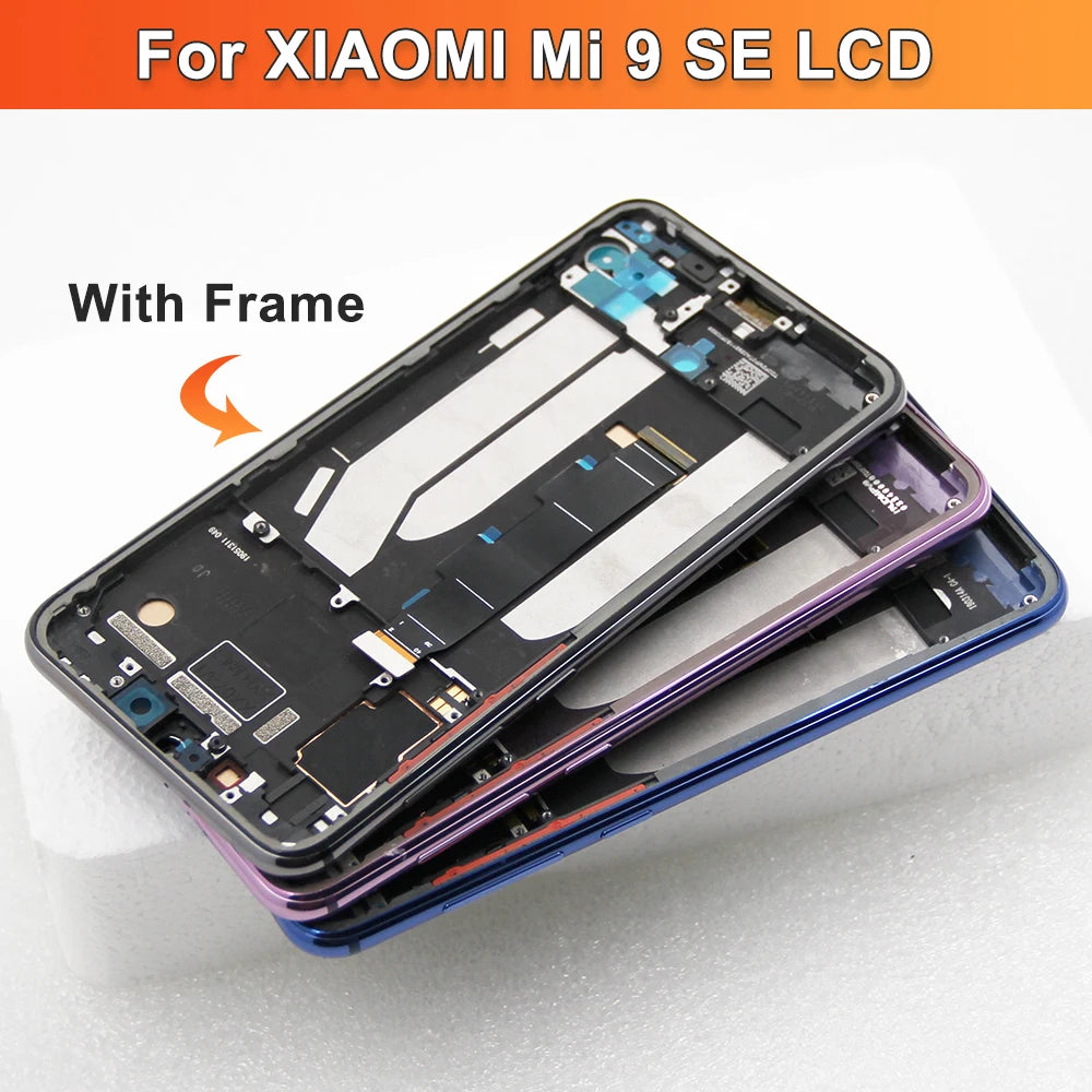 Display Screen for Xiaomi Mi 9 SE Lcd Display Touch Screen Digitizer with Frame For Xiaomi Mi 9SE Mi9 SE M1903F2G Replacement Xiaomi phone repair parts