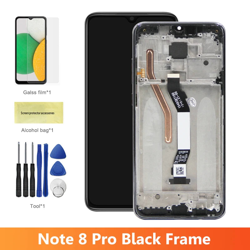 Screen for Xiaomi Redmi Note 8 Pro M1906G7I Lcd Display Digital Touch Screen with Frame for Xiaomi Redmi Note 8 Replacement Xiaomi phone repair parts