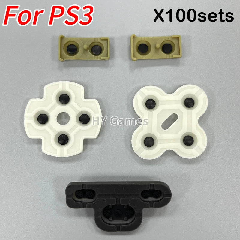 100Sets/lot Replacement Silicone Rubber Pad for PS3 Controller D Pads Contact Key Buttons Repair Part Game console repair parts