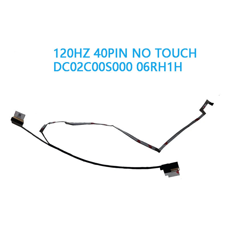 New Original Laptop LCD EDP Cable For Dell G15 5510 5511 5515 165HZ 120HZ 40PIN NO TOUCH 052NPC DC02C00S100 06RH1H DC02C00S000  Dell laptop repair parts