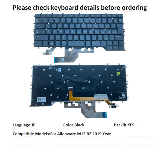 New Japan Language  Backlit Keyboard For Dell Alienware M15 R2 2019 Year Notebook PC Replacement Keyboard 03M51PDell laptop repair parts