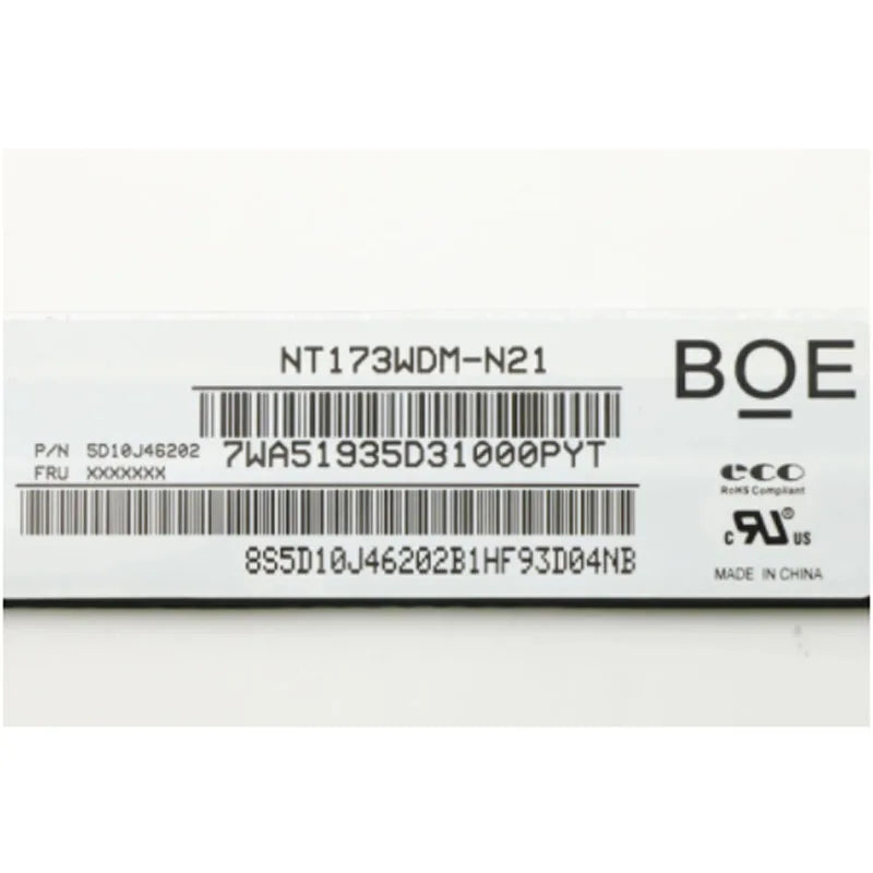 17.3''inch Laptop Lcd Screen NT173WDM-N21 NT173WDM N21 N11 B173RTN02.0 1600*900 EDP 30 Pins Panel Replacement