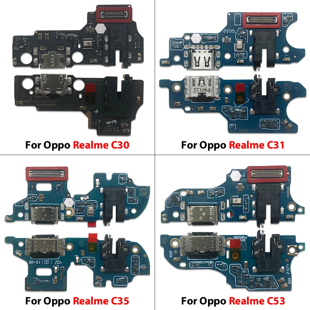 USB Charger Charging Dock Port Connector Flex Cable For OPPO Realme C31 C25 C35 C55 C65 C51 C61 C71 C53 C63 C73 C67 C21 4G 5G Realme phone repair parts