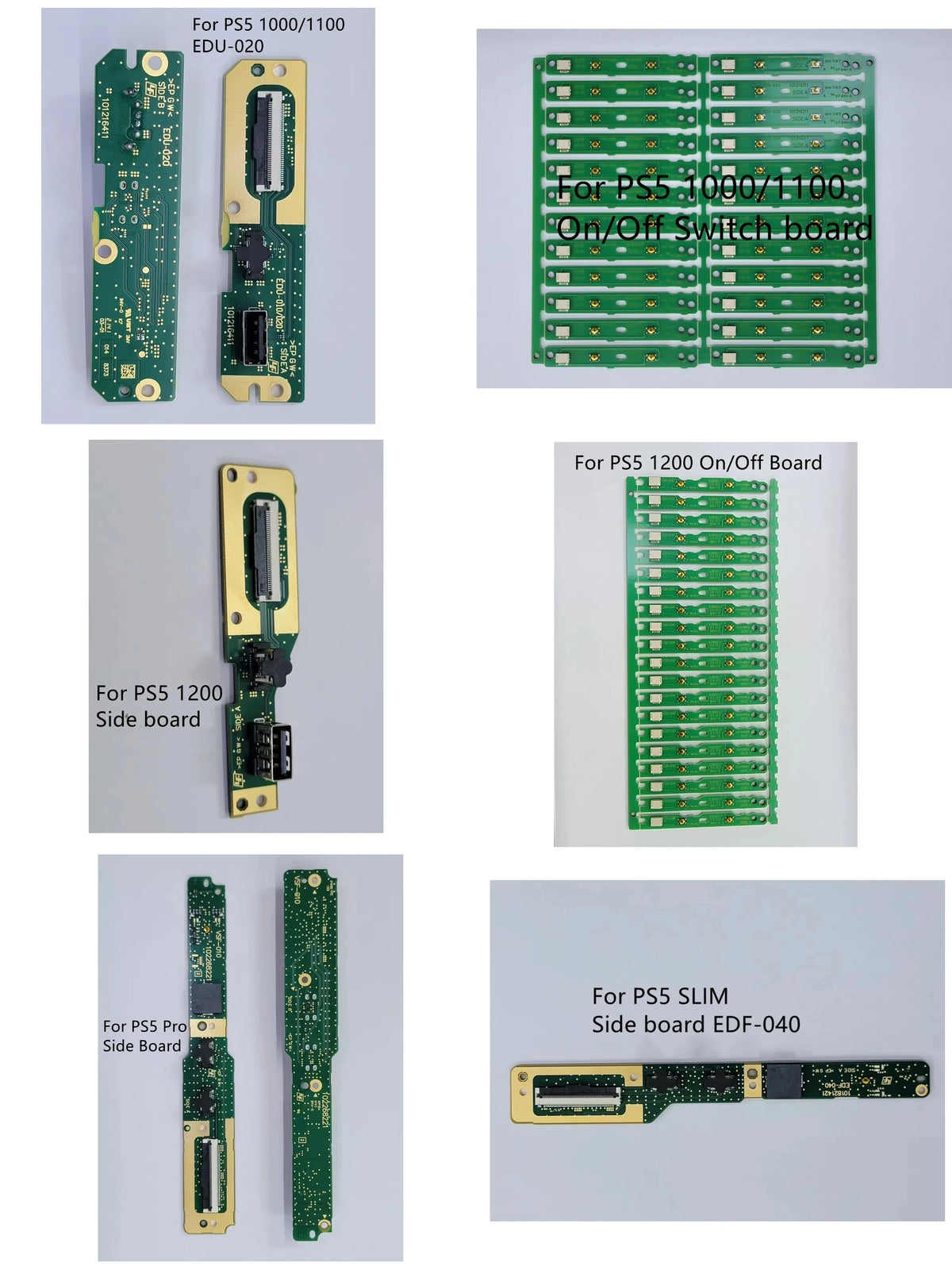 1Piece Replacement Board For Ps5 1000 1100 1200 Slim Pro Side Board/Switch On/Off Board Game console repair parts