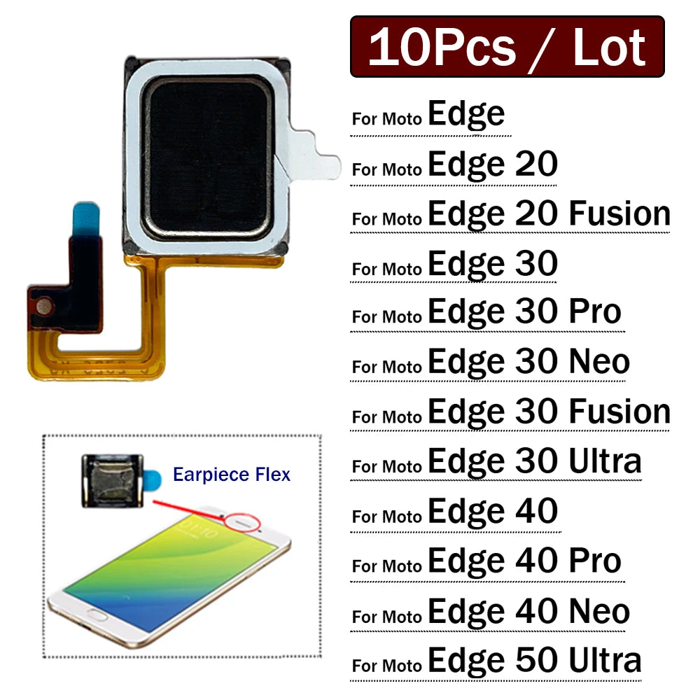 10Pcs, Earpiece Ear Speaker Sound Receiver Flex Cable For Motorola Moto Edge 20 30 40 50 Neo Fusion Pro Ultra Motorola phone repair parts