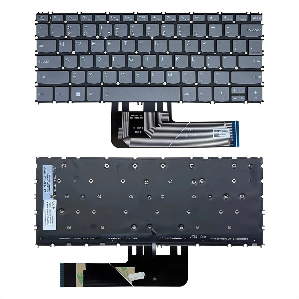 Upper case Keyboard for Lenovo ThinkBook 13X ITG C topcase palmrest touchpad shell Cover 5CB1D66586 Lenovo laptop repair parts