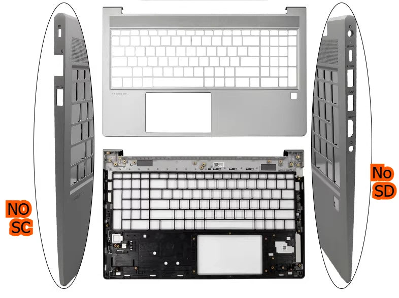Cover case for HP Pro book 450 455 G8 ZHAN66 15 G4 HSN-Q31C lcd housing bezel frame topcase palmrest keyboard buttom hinge shell HP laptop repair parts