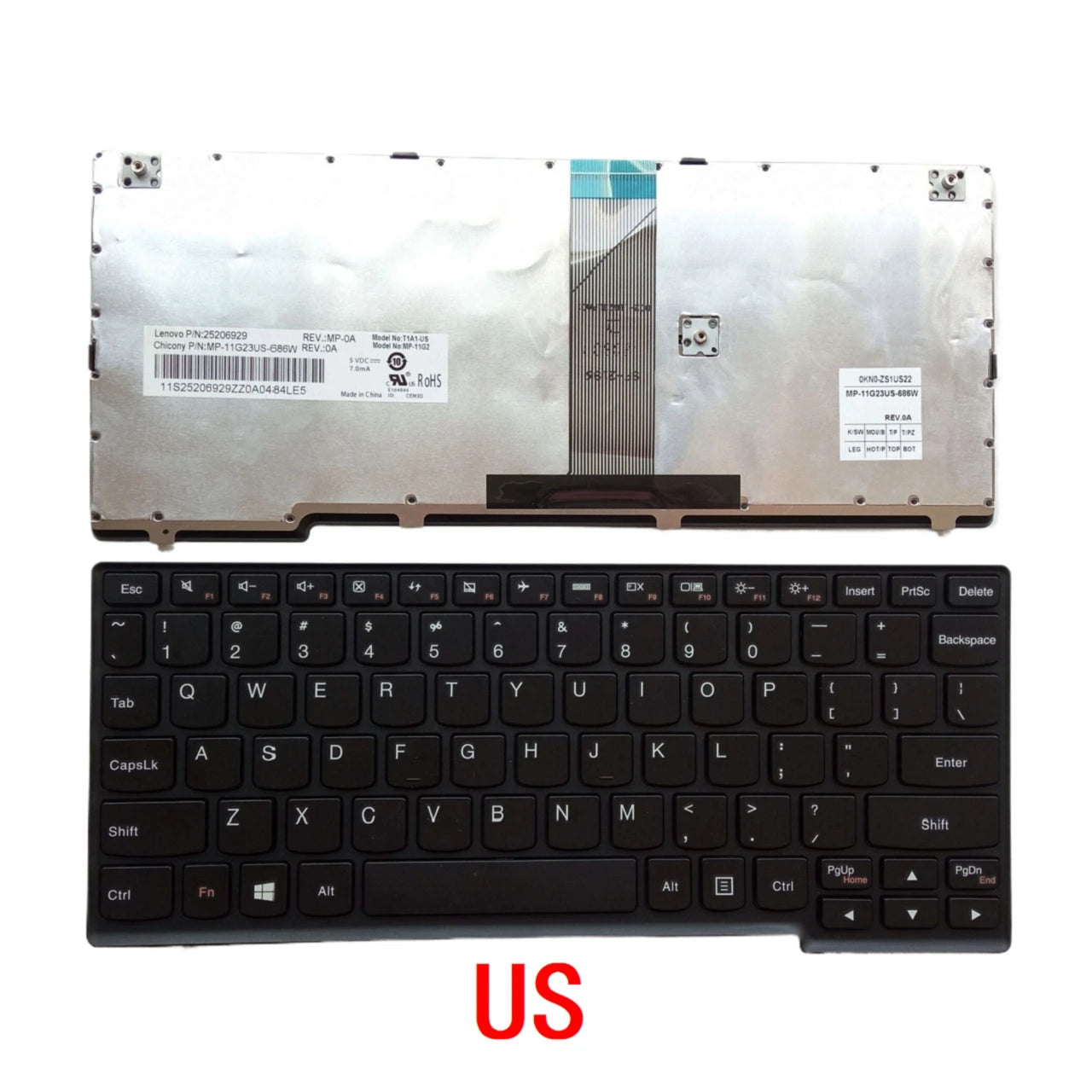 New US Russian Latin Laptop Keyboard For Lenovo IdeaPad S100 S110 S206 Notebook PC Replacement Lenovo laptop repair parts