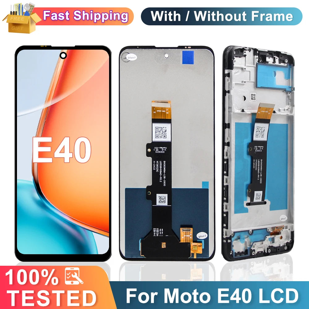 6.5'' LCD for Motorola Moto E40 XT2159-4 LCD Display Touch Screen Digitizer Replacement for Moto E40 XT2159-3 LCD With Frame Motorola phone repair parts