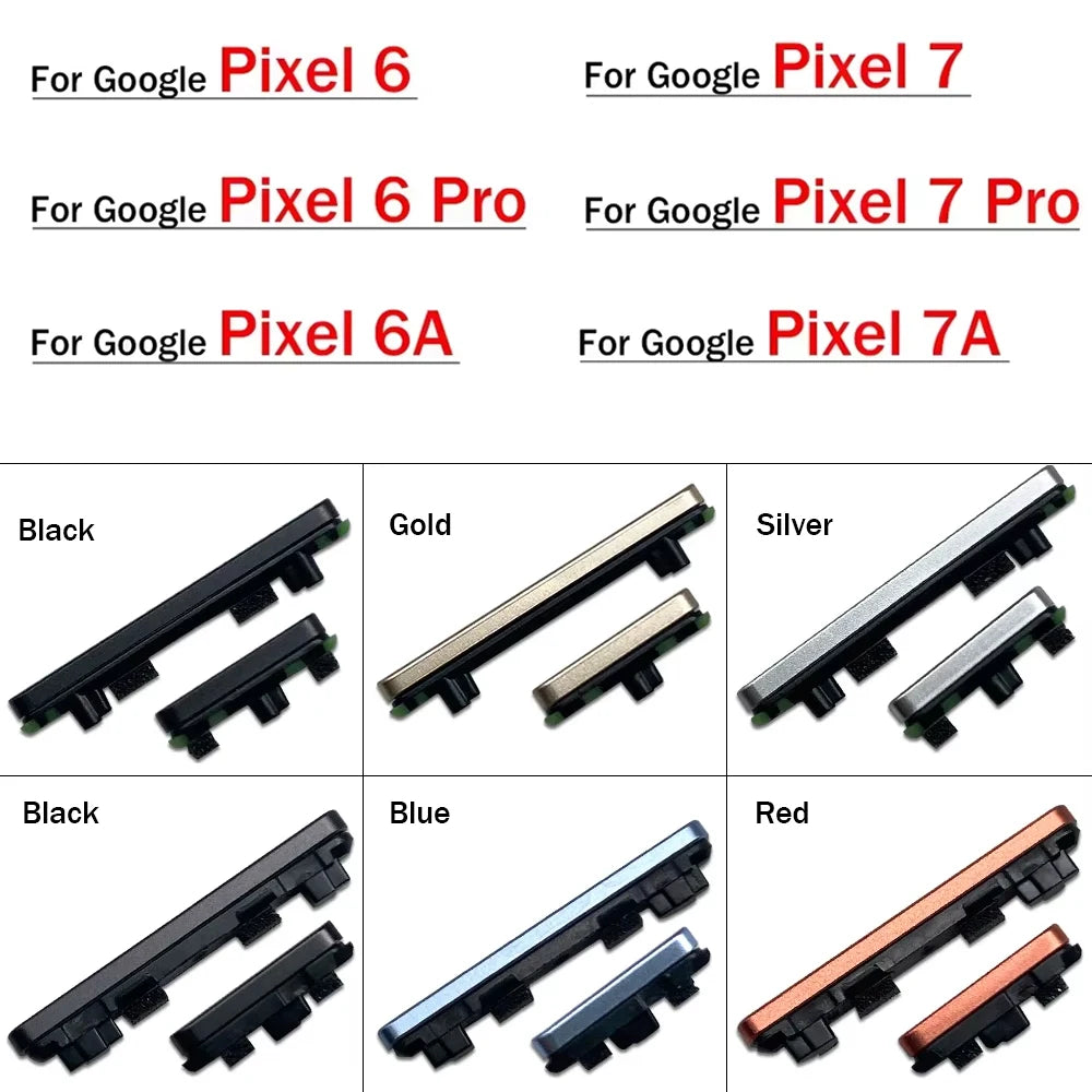 For Google Pixel 6 / Pixel 6 Pro / Pixel 6A / Pixel 7 / Pixel 7 Pro / Pixel 7A Power Button Volume Side Button Replacement Parts Google Pixel phone repair parts